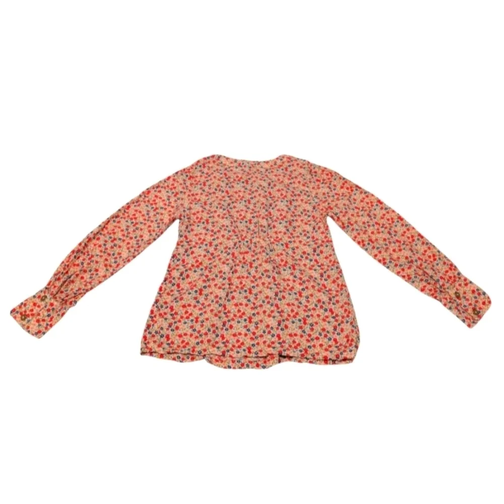 NWOT Carter's Girls Colorful Cotton Floral Kids Shirt Red and White Size 5.